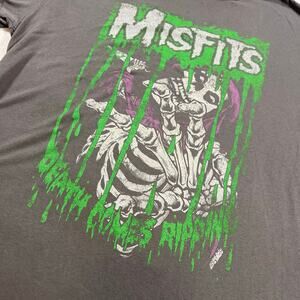 Misfits Skeleton Graphic T Shirt Men’s M Gray Green Purple Punk Rock 2024